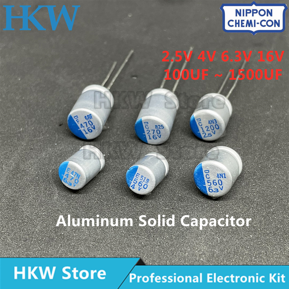 10pcs NCC Aluminum Solid Capacitor 2.5V 6.3V 4V 16V 100UF 270UF 470UF