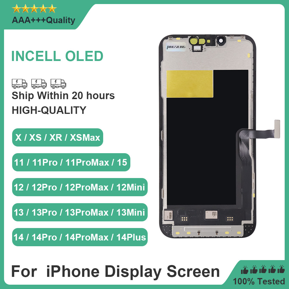 Aaa+++ Oled For Iphone X Xr Xs Max Lcd Incell For Iphone 11 12 Pro Max 13 Mini 14 Plus Lcd Display