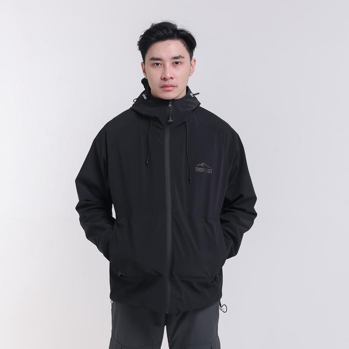 Eiger - Gorpcore Outdoor Jacket Two Layer Fabric Waterproof Breathable Moskow Series Black Outer
