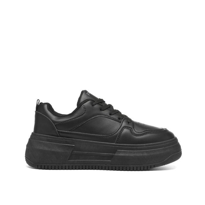 d1nv- Pvn Heejin Sepatu Sekolah Hitam Sneakers Wanita Sport Shoes Casual Black 332