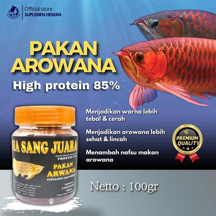 SALE Pakan Ikan Arwana High Protein 85% 100ML - Nutrisi Optimal dan Pertumbuhan Ikan Arwana Termurah