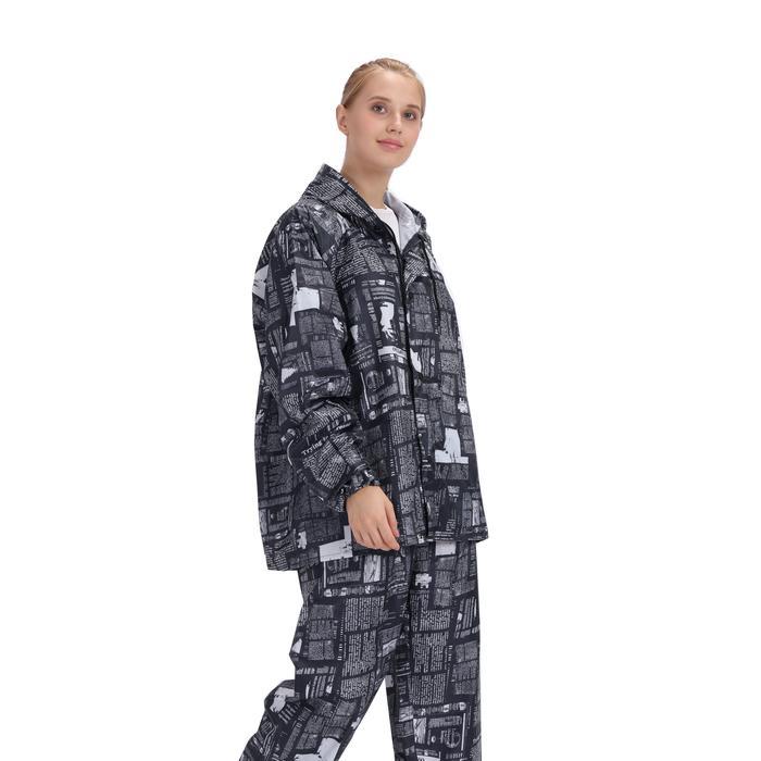 egwq- Jas Hujan Pria / Jas Hujan Wanita / Raincoat / Motif Koran / Grc - 81016