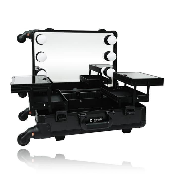 Bisa Grab Koper Makeup Armando Caruso 9556 Black Cabin Beauty Case