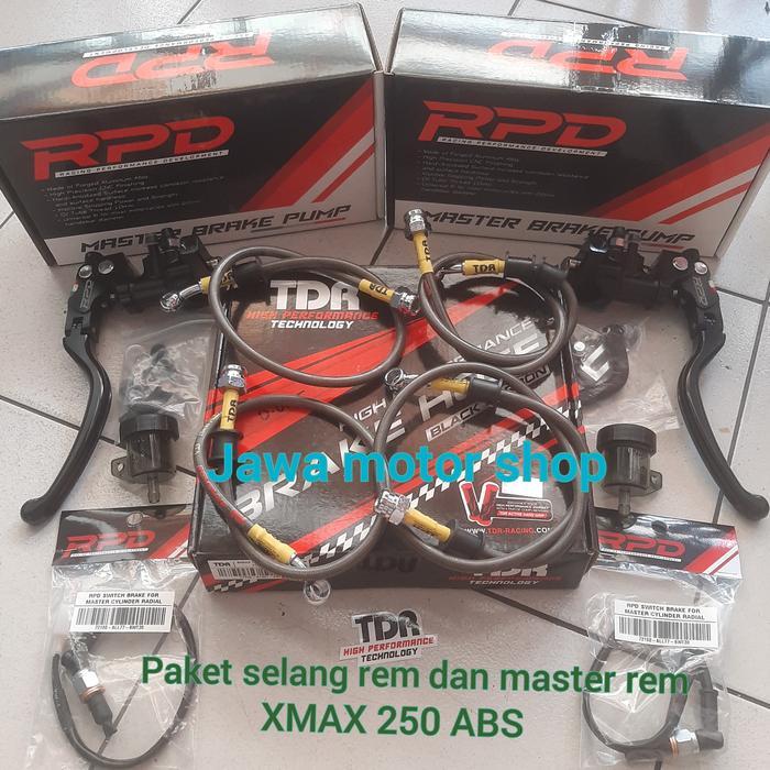 PAKET Selang Rem + Master Rem XMAX 250 ABS TDR CARBON + RPD