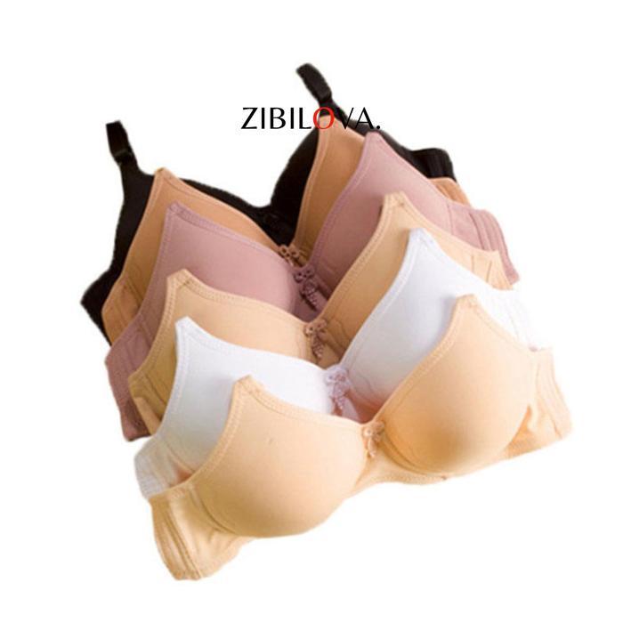 f79e- Bra Tanpa Kawat Cup Busa Polos Zibilova Wavy Size 36-42