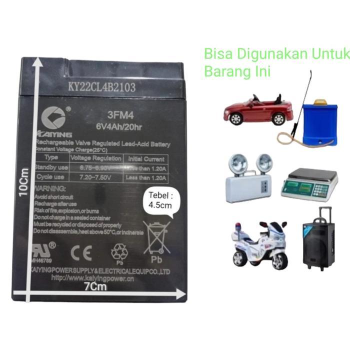 sk7n- Aki 6V 3.2Ah & 6V 4.0Ah Baterai Kering Sesuai Timbangan Danproduk Lain