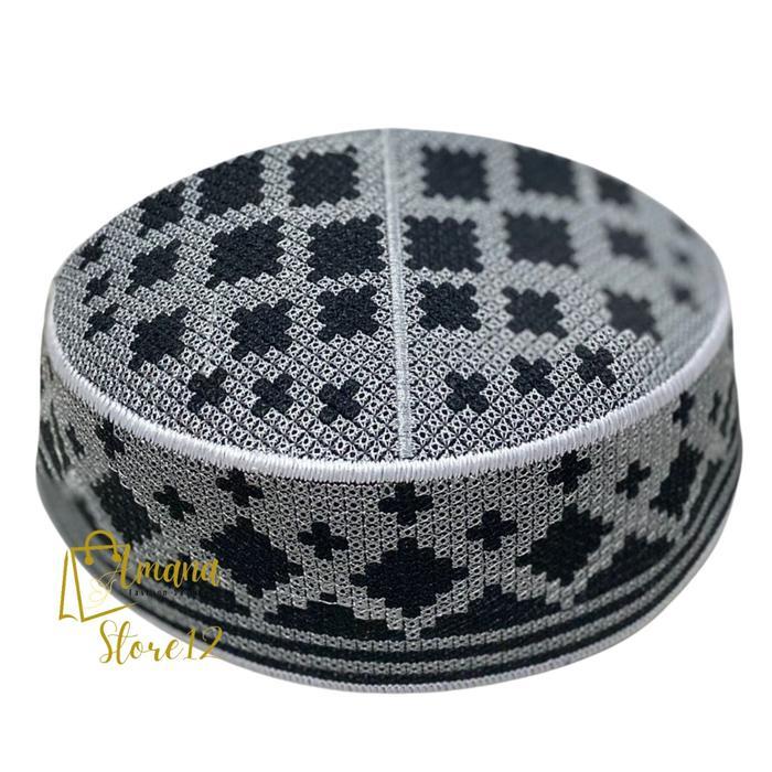 (Cod) Peci Kopiah Pakistan Premium Full Bordir / Peci Kopiah Pakistan Super Katun Dewasa Motif