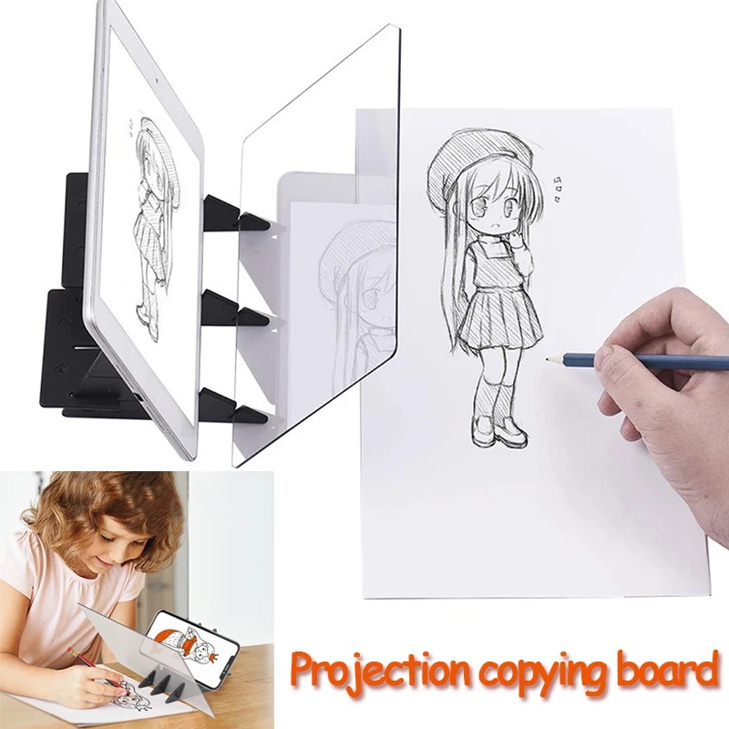 Kids Projection Drawing Copy Board Projector Painting Tracing Board Sketch Specular Reflection