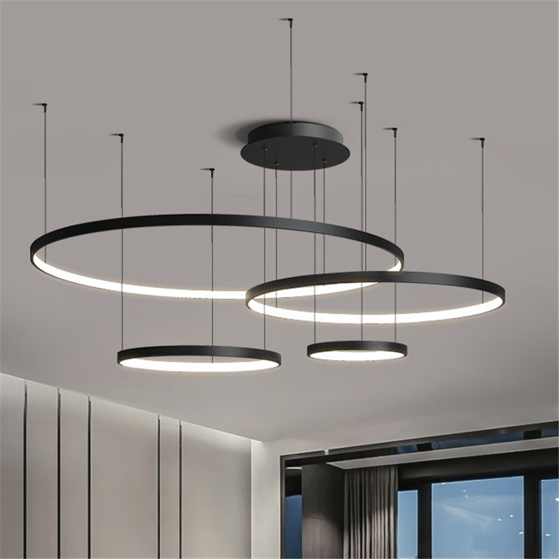 New Modern Led Round Ring Chandeliers Home Lighting Ceiling Pendant
