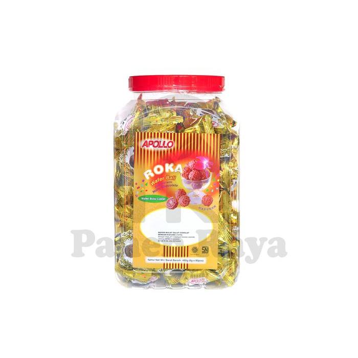(ORIGINAL) HYA ROKA APOLLO COKLAT WAFER BALL ISI 80 PACK KEMASAN TOPLES TERMURAH TERPOPULER