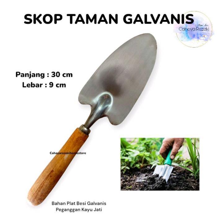 [ Gagang Kuning ] SEKOP TANAMAN PLAT BESI GALVANIS SKOP Berkebun Cetok Catok Tanaman