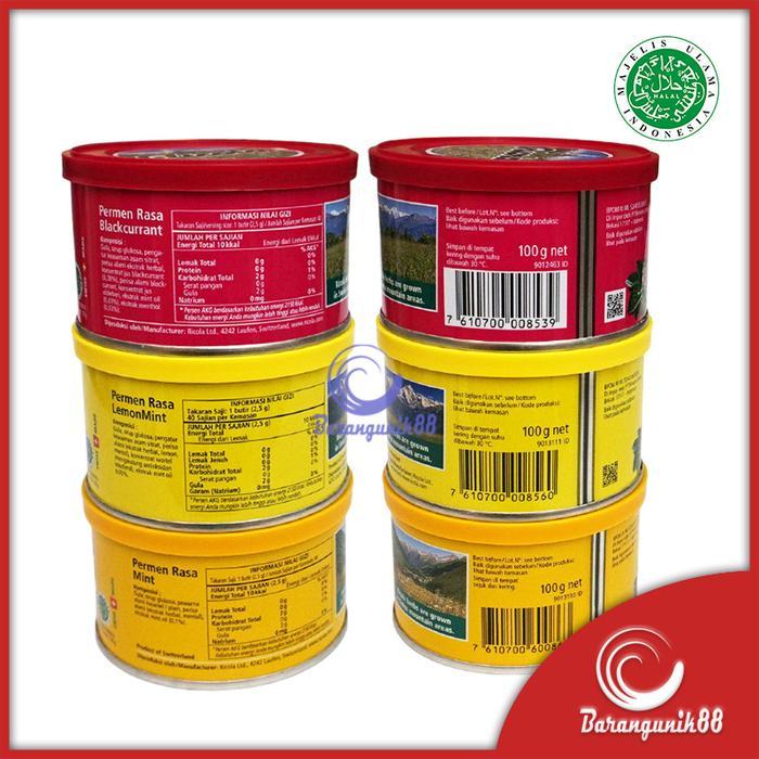 Ricola Menthol Lemonmint Drum 100Gr Permen