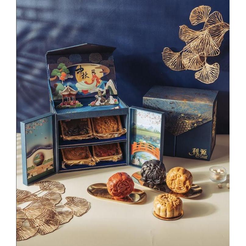 ap1q- Mooncake Kue Bulan Premium Li Yuan - Lienyung Gojin Tausa Hitam