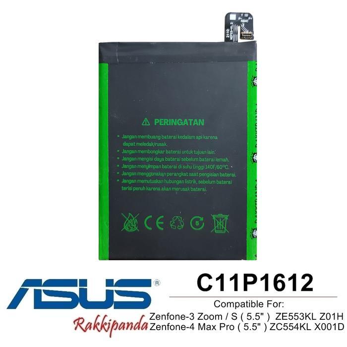 1e77- Baterai Asus Zenfone 4 Max Pro 5.5 Zc554Kl X001D C11P1612 Double Ic