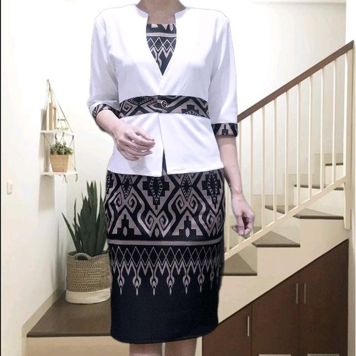 New Dress Blazer Scuba Import 1351 / 1 Set Dress Blazer Terlaris