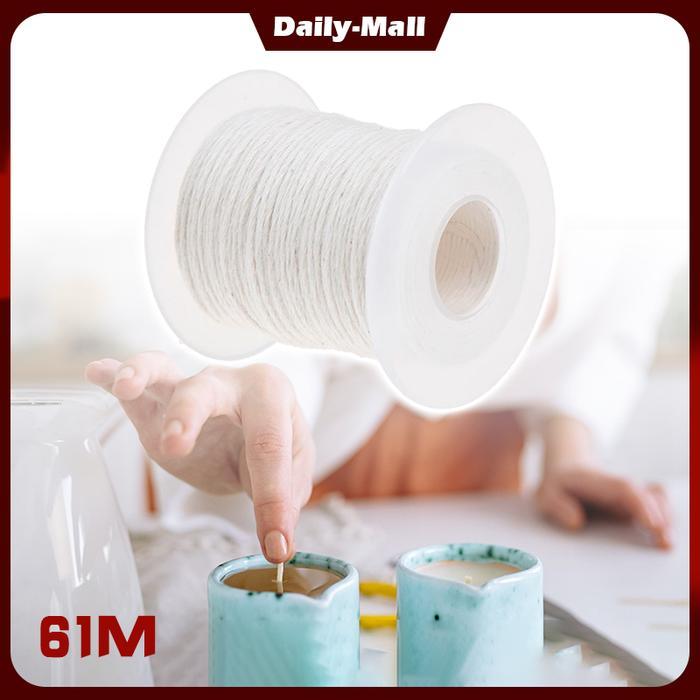 Tali Sumbu Lilin Gulungan 61m Candle Wick Roll Alat Pembuatan Lilin
