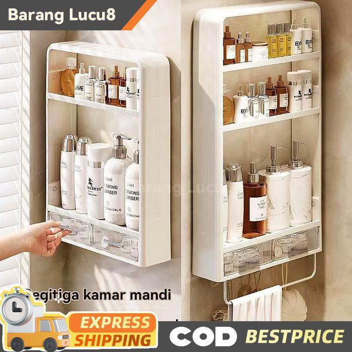 BERKUALITAS lemari kamar mandi tempel rak plastik kamar mandi kotak kamar mandi rak kamar mandi
