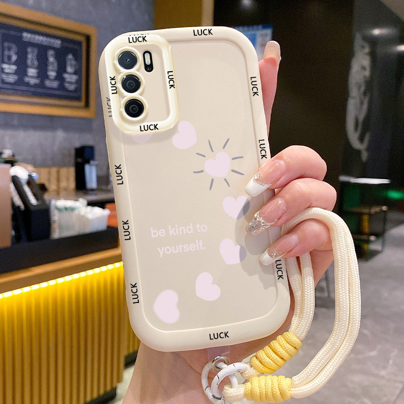 Casing Hp untuk OPPO A16 A16s A54s Case Casing HP Softcase silikon Kasing lanyard pribadi penutup pe