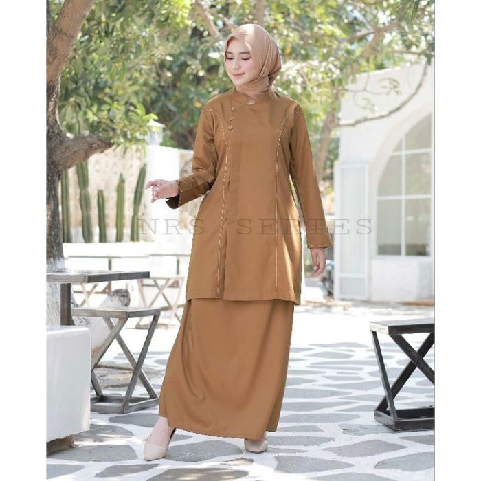 Stelan Tunik Timbul Pariasi Pemda Kekinian Set Rok A / Baju Kerja Pns