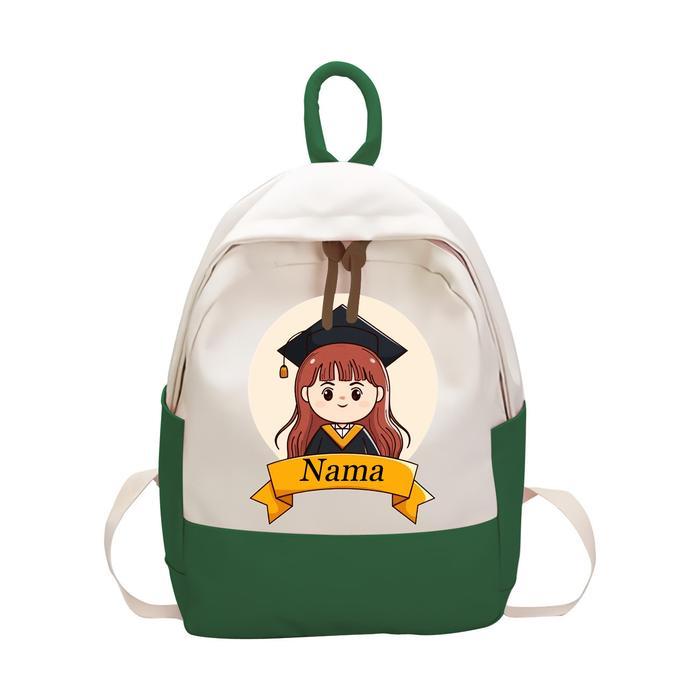 PROMO SPECIAL Backpack Tas Ransel Karakter Anak Perempuan Wisuda Custom Nama Siswa TK SD