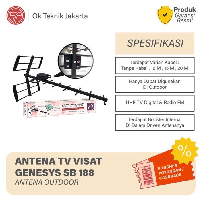 TvShop- Antena Tv Outdoor Digital + Booster Visat 2 Output Bisa Untuk 2 Tv Antena Digital