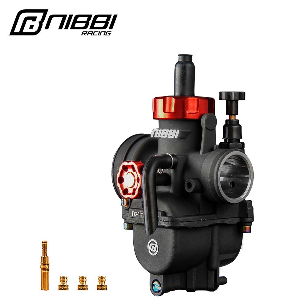 NIBBI 2T 4T Motorcycle Carburetor PE24/26/28/30mm with Carb Jets for