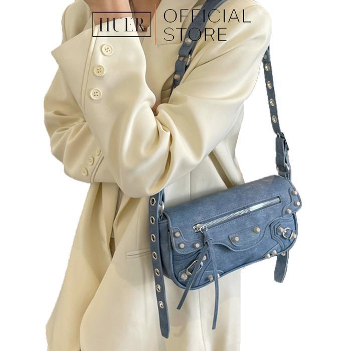TERMURAH HUER ~ Tas Wanita Befica Flap Studded Shoulder Bag 9536-537