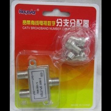 New Spliter 2 Way RAPID Splitter Antena TV Pembagi Kabel Cabang Antena
