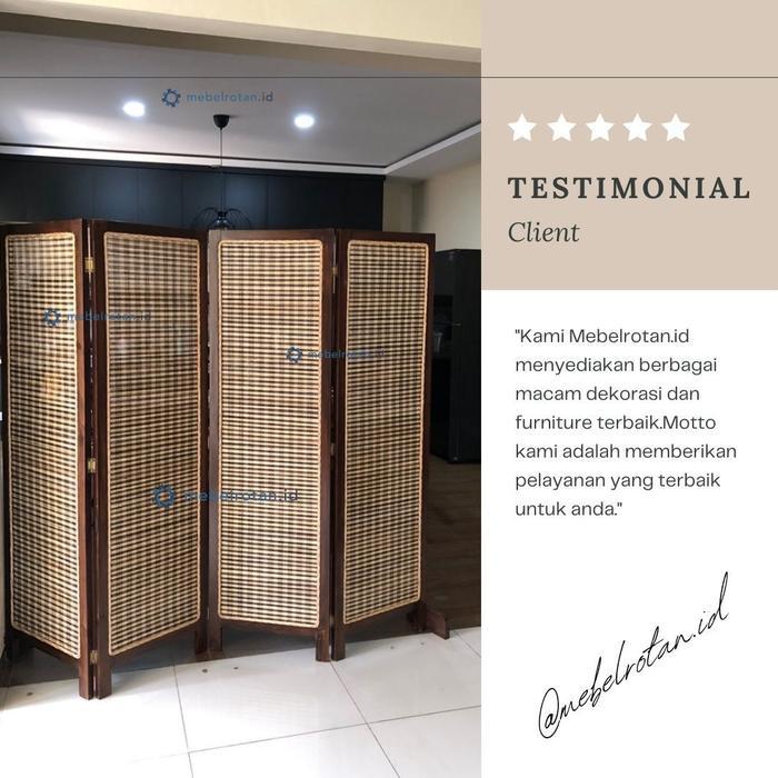 SKETSEL KAYU LYDE 1 DAUN PENYEKAT RUANGAN LIPAT PARTISI RUANGAN