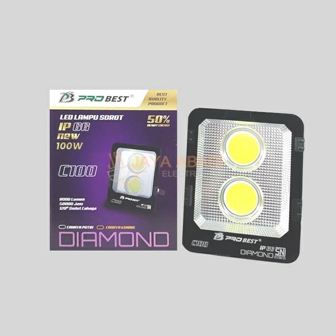 Terlaris Lampu sorot LED lampu sorot tembak COB 100Watt 100W ProBest Diamond SALE
