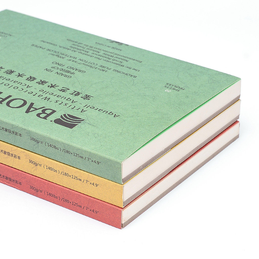 Baohong Artist Watercolor Paper Cotton 100% 20 Sheets Watercolor Painting Paper Pad Art Sketchbook
