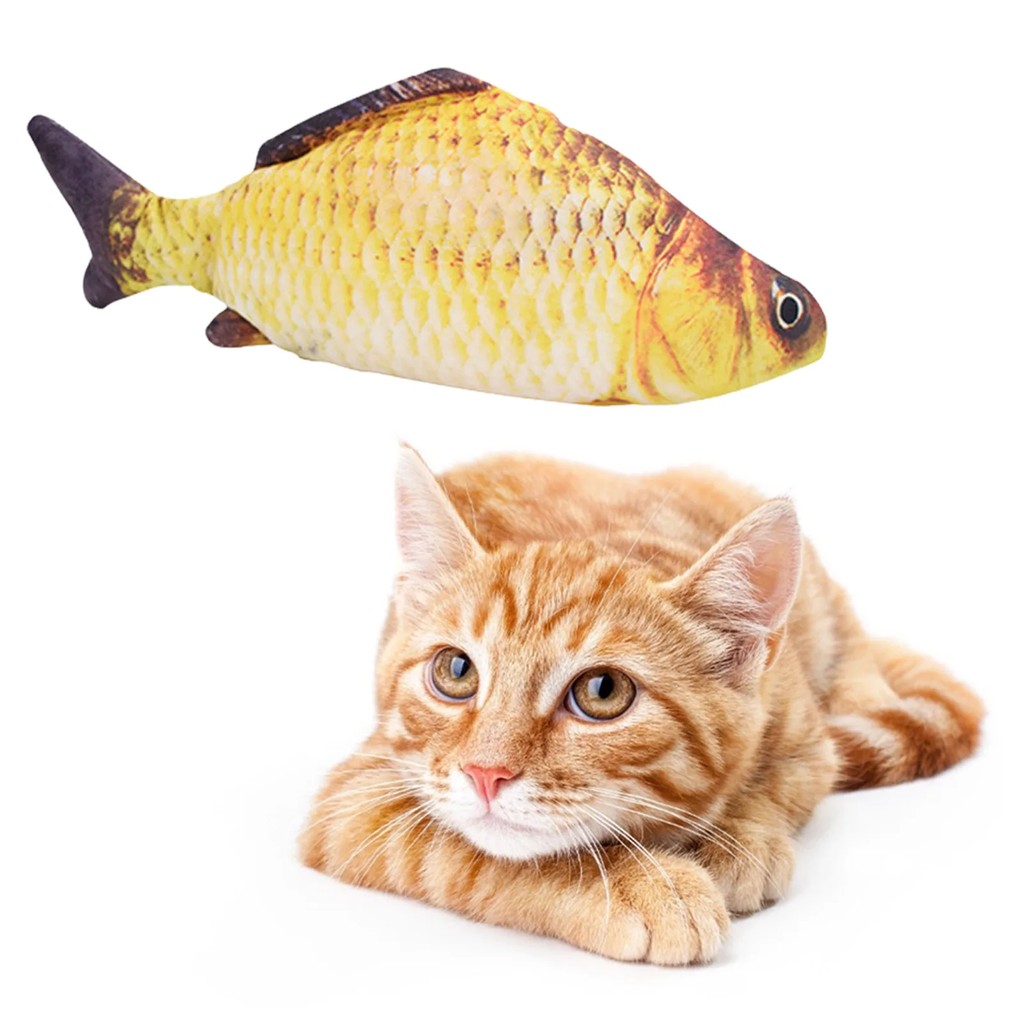 Cat Toys Fish USB Charger Fish Interactive Electric Floppy Fish Cat Toy Realistic Pet Cats Chew Bite