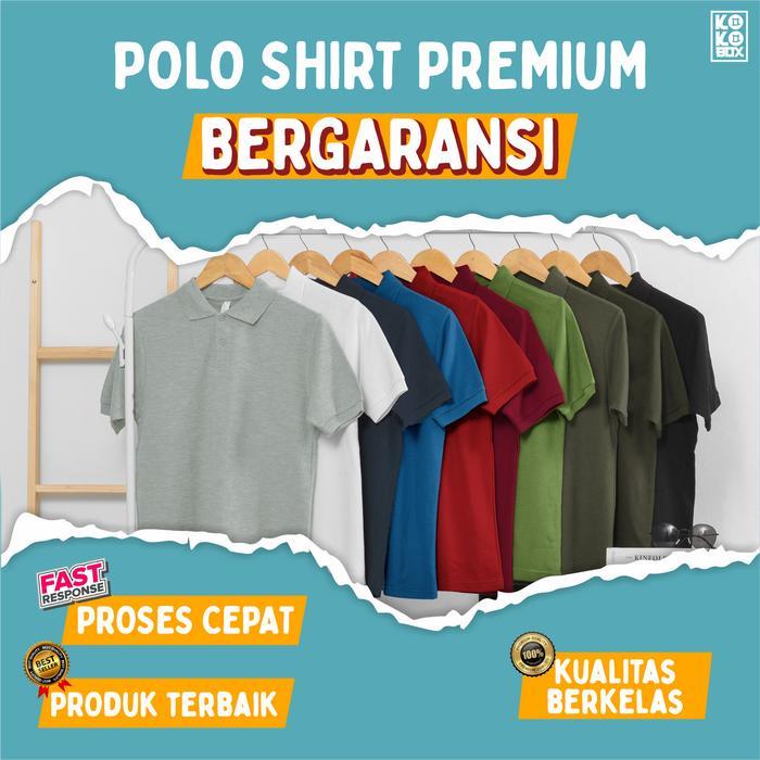 PROMO (GGV) [ KOKOBOX ] KAOS BERKERAH POLOS BAHAN CVC PREMIUM BANDUNG / KAOS POLO MURAH DESAIN