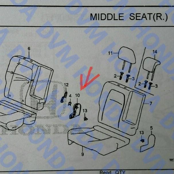 Cover Reclining Jok Tengah Kanan Bagian Luar Beige Original Mobilio Ori Original Asli