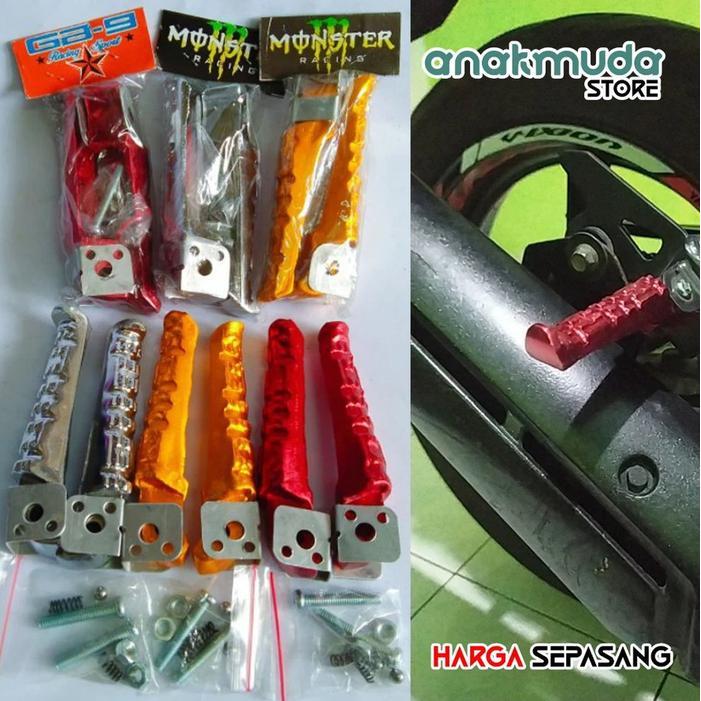 Footstep Belakang Motor CNC Step Pijakan Boncengan Kaki Belakang Aksesoris Variasi Motor Vixion New