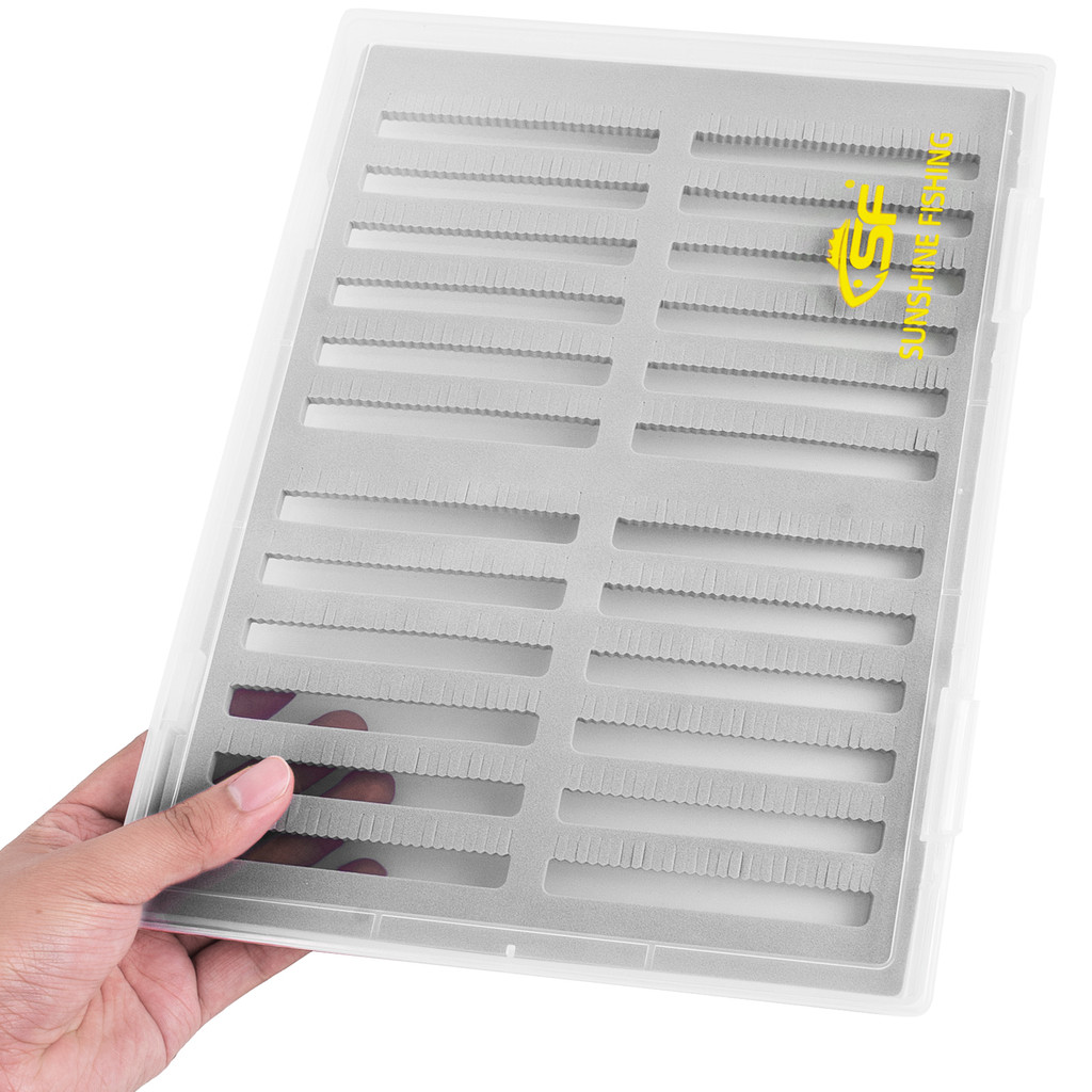 Sf A4 A5 Extra Large Collection Fishing Box Clear Fly Fishing Box Large Capacity Slit Foam Fishing