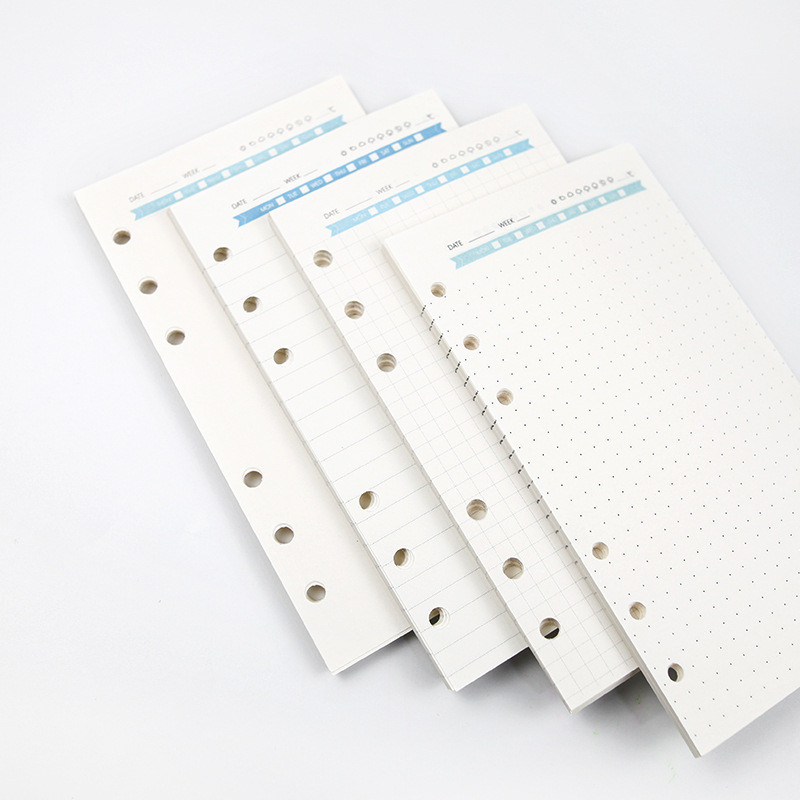 2024 40 Sheets Kawaii A5 A6 Loose Leaf Notebook Paper Refill Spiral Binder Index Inner PagesPoint Gr