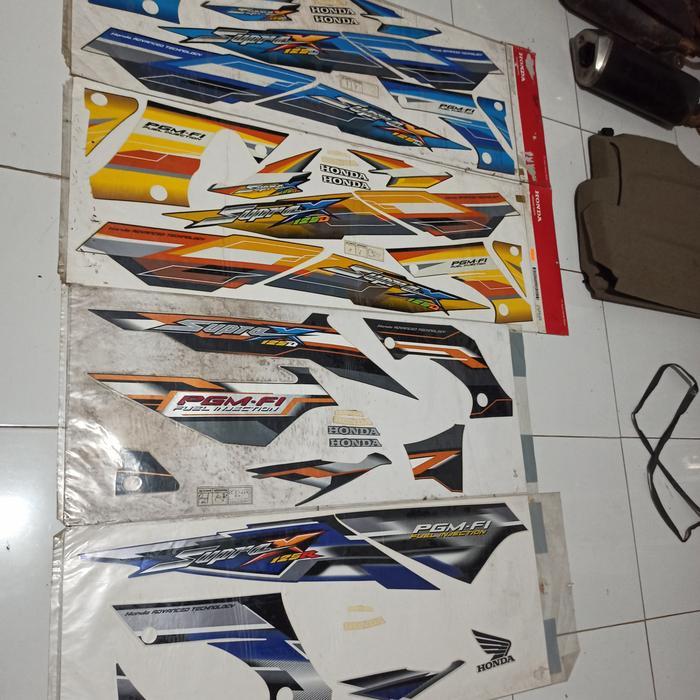 Striping Stiker Supra X 125 Fi Injeksi Old Ori Original Ahm