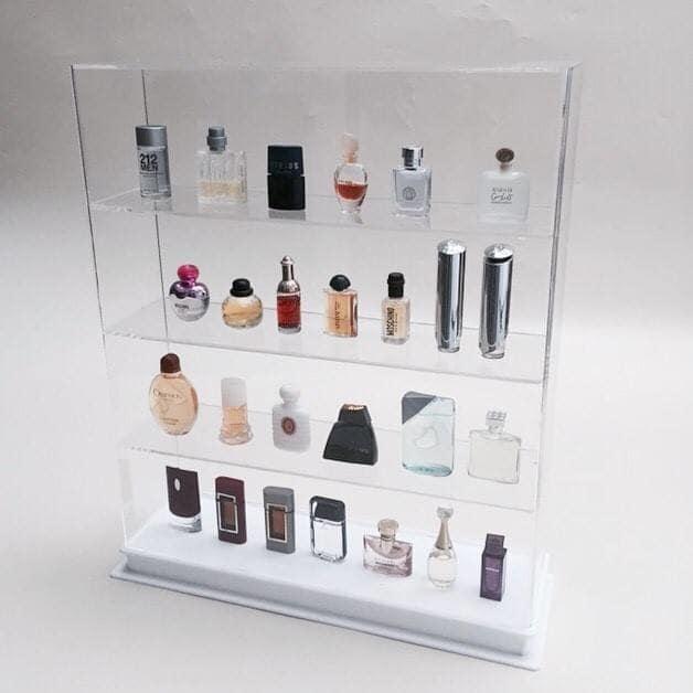 Bisa Gosend Rak Acrylic Tempat Parfum 4Susun /Ok Parfum Organiser/Display Parfum