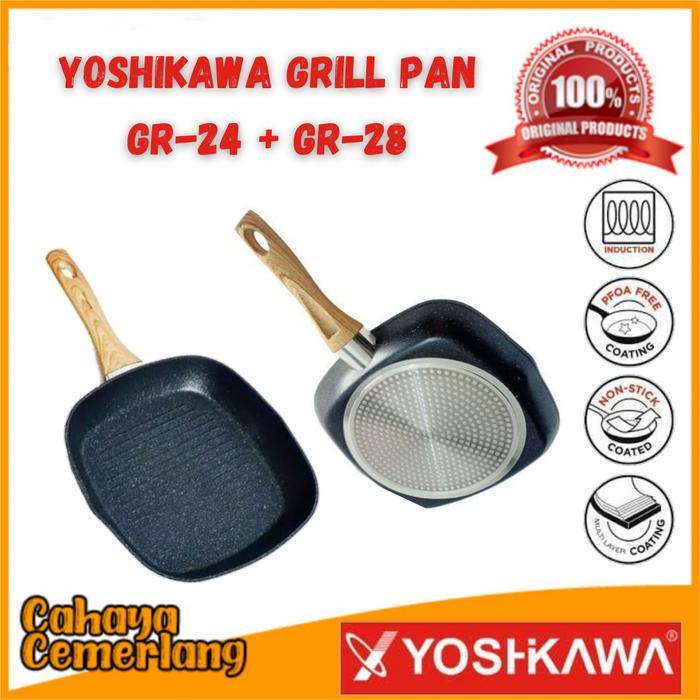YOSHIKAWA MARBLE PAN STEAK GRILL PAN INDUKSI