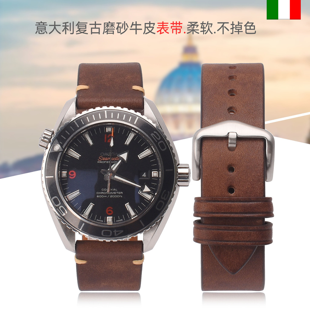 Tali Jam Tangan Kulit Asli - Tali Jam Pintar Retro - Kulit Lapisan Atas - Cocok untuk Smartwatch - U