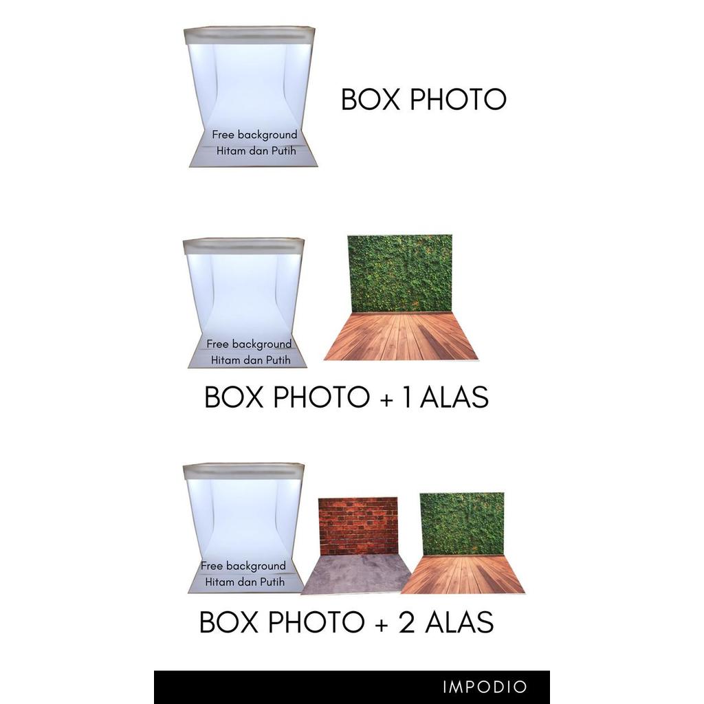 saod- Mini Studio Box Photo Ukuran A1 - (Paket Dengan Alasfoto)