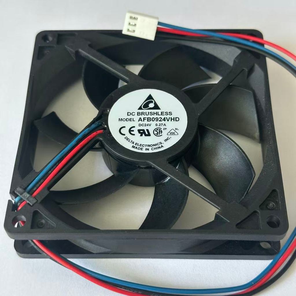 Delta Electronics AFB0924VHD F00 DC 24V 0.27A 90x90x20mm 3-Wire Server Cooling Fan