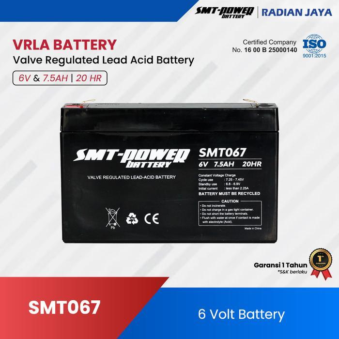 a14c- Smt Power 6V 7,5Ah Aki Kering / Mobil Aki / Vrla