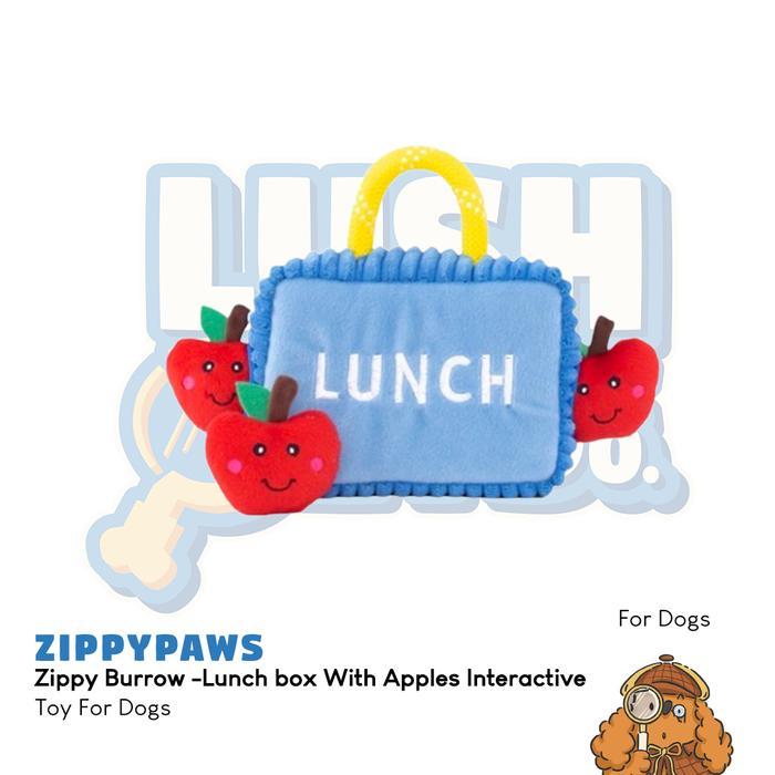 ZippyPaws Zippy Burrow -Lunch box With Apples Interactive Dog Toy