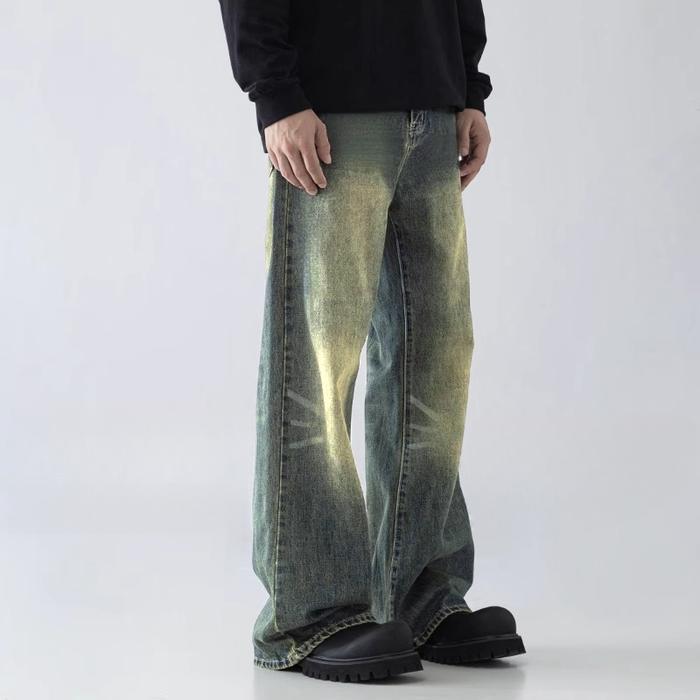 8zg8- Tamp-X Oversize Baggy Celana Jeans Pria Gombrong Skena Denim Jumbo Loose Jeans Korean