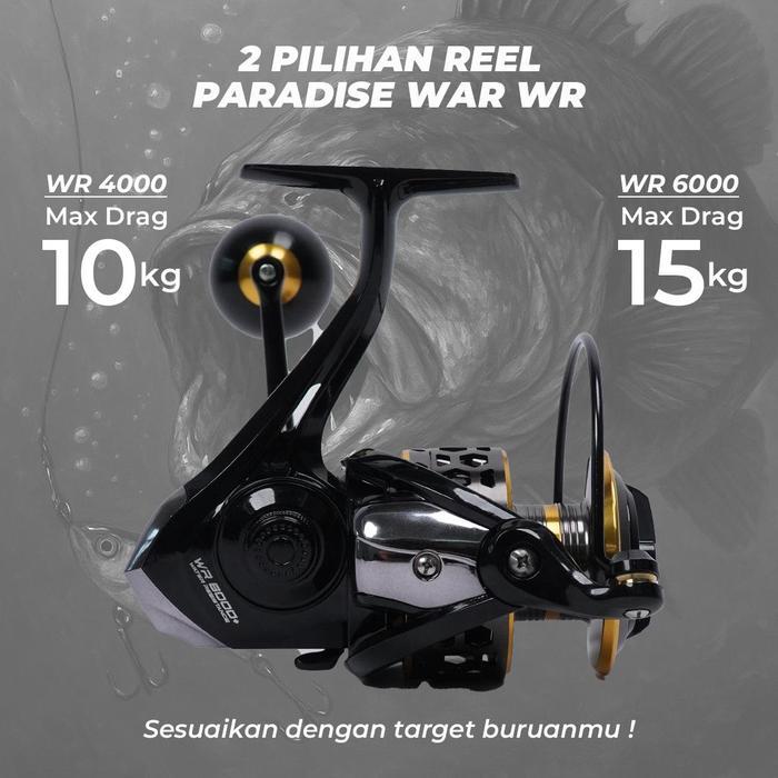 wkgw- Set Ocean Hunter Expert Joran Reel Laut Terkuat Paradise Ii Carbon + Reel Wr 6000 Drag
