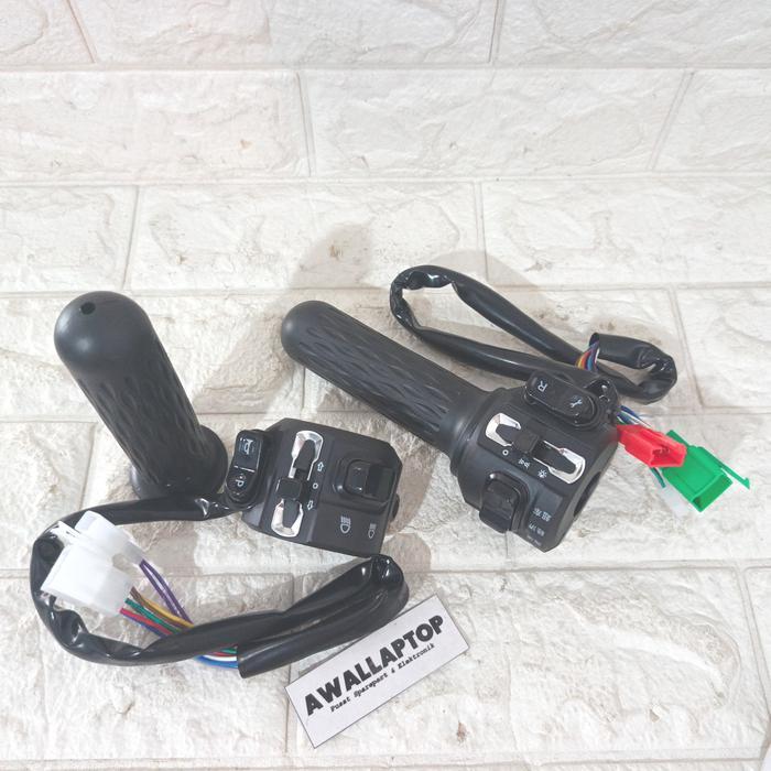 THROTTLE MOTOR LISTRIK GAS SEPEDA MOTOR TOMBOL TROTTLE SET KANAN KIRI