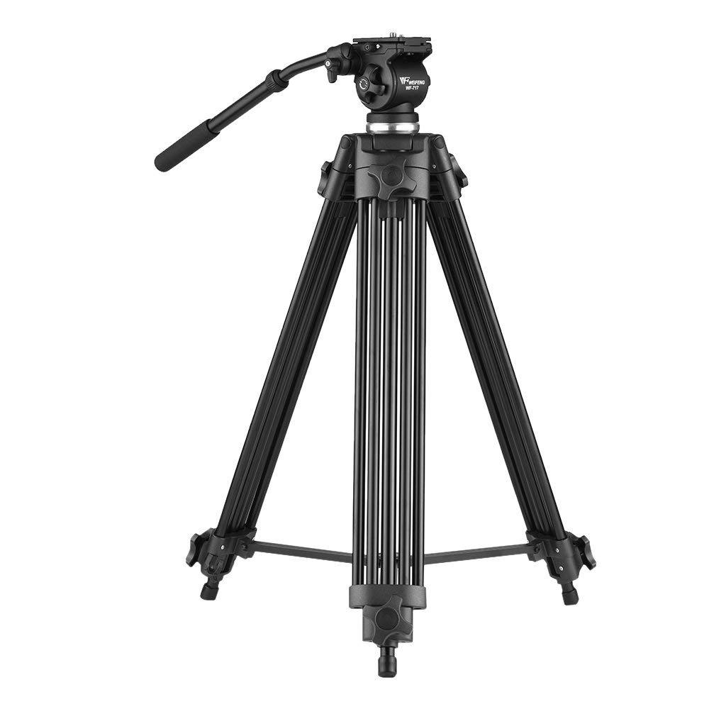 Weifeng WF717 1.8m height/Professional WF-717 Video Tripod + Fluid Pan Head kit 189cm 8kg for DV DSL