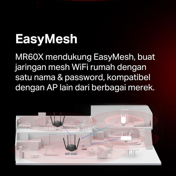 MERCUSYS MR60X AX1500 DUAL-BAND WI-FI 6 ROUTER SMART CONNECT TP-LINK